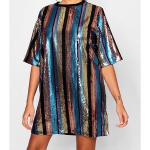 Sequin T-shirt dress